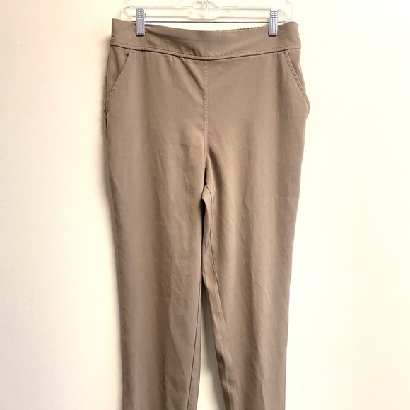 Max Studio Tan Pull On Trouser Pants in Mocha Size Large - Picture 2 of 11